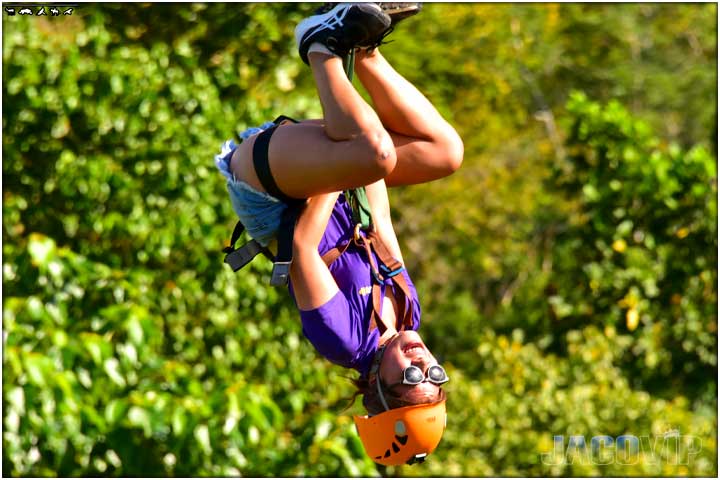 Girl upside down