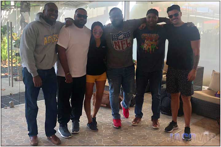 Group of guys with jaco vip concierge