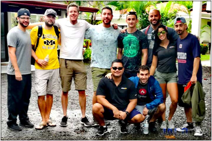 Bachelor party group with concierge at la palma