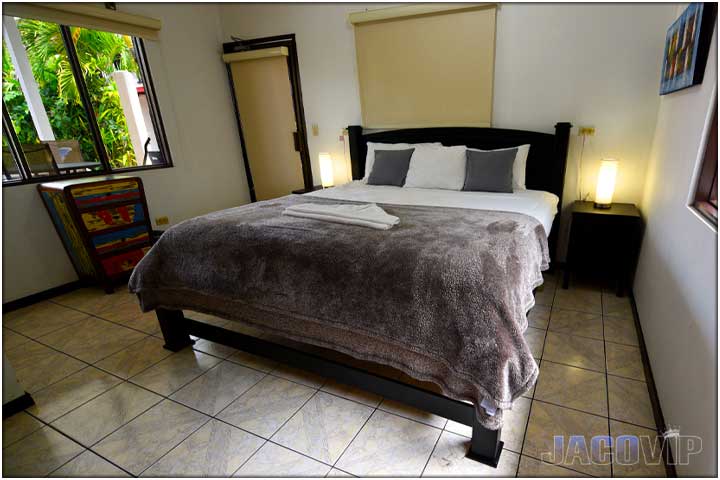 Corner view of bedroom furniture
