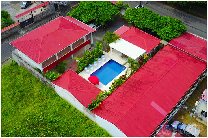 Diagonal areal view of La Palma property