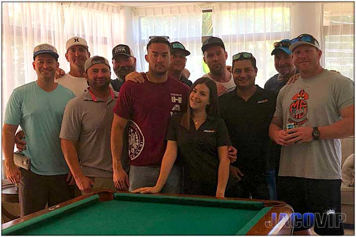Group of guys with baseball caps and or sunglasses on head