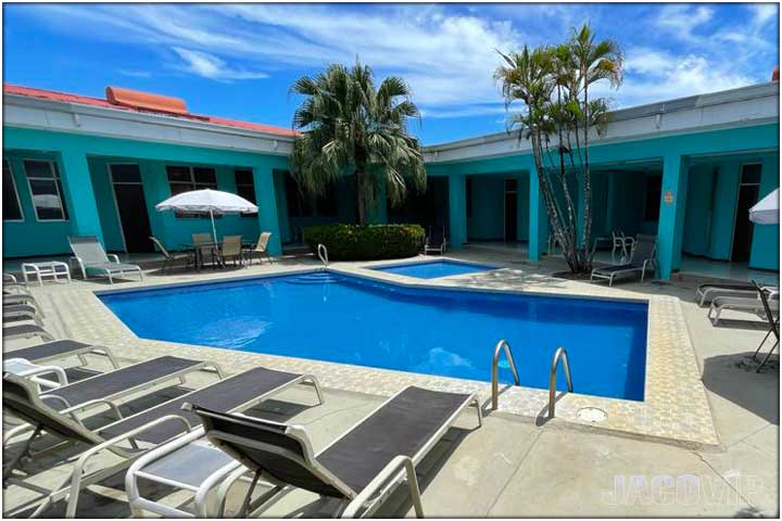 Vintage aqua marina exterior building color