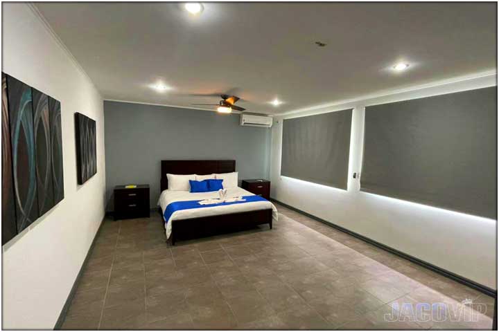 King size bed at Tropical Paradise in Jaco Costa Rica