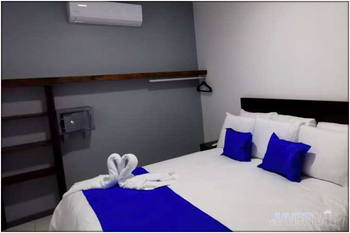 King size bed and closet area