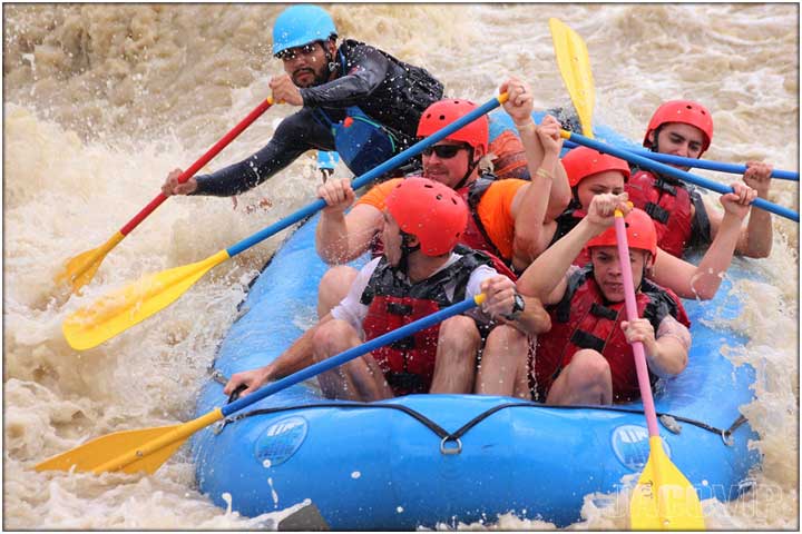 White water rafting near Jaco Beach in Costa Rica