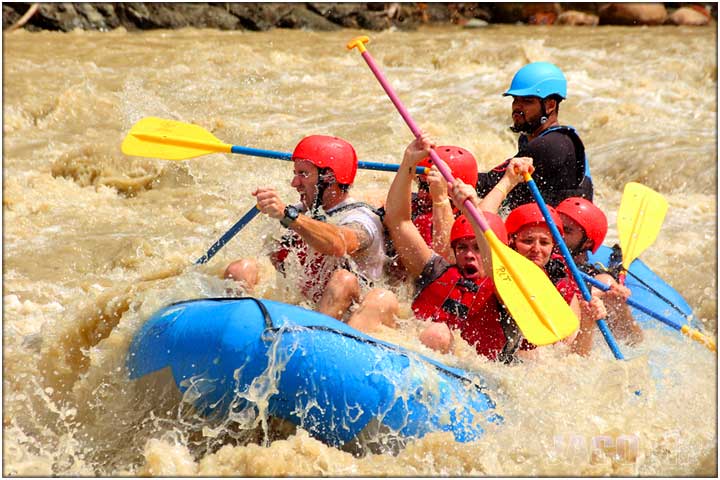 Exhilerating river rafting