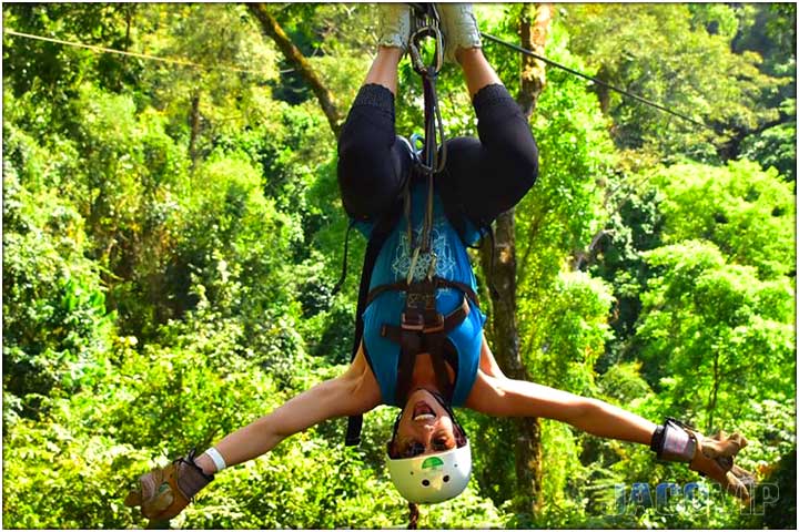 Girl Upside down with arms open